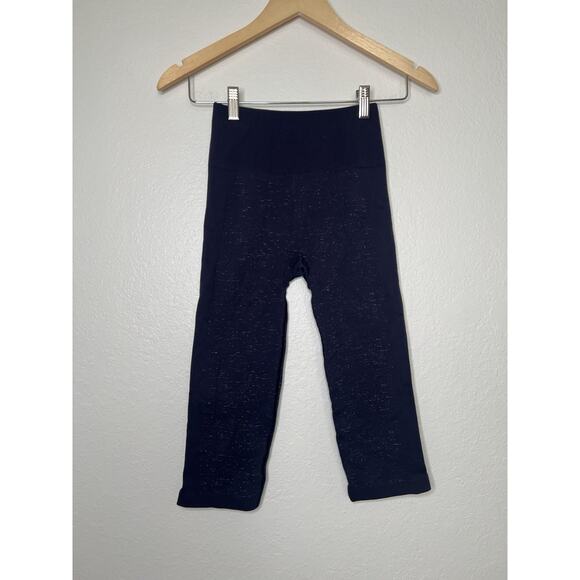 Lululemon Free to Flow Purple Speckled Seamless Crop Legging Size 4 Yoga - Picture 1 of 4